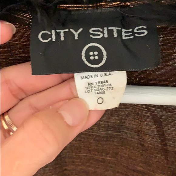 Gold and bronze blazer top - Picture 2 of 3